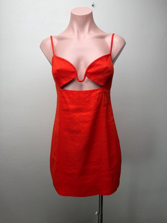 Gauge81 Dresses & Skirts - GAUGE81 Orange Red Cutout Mini Dress Women S